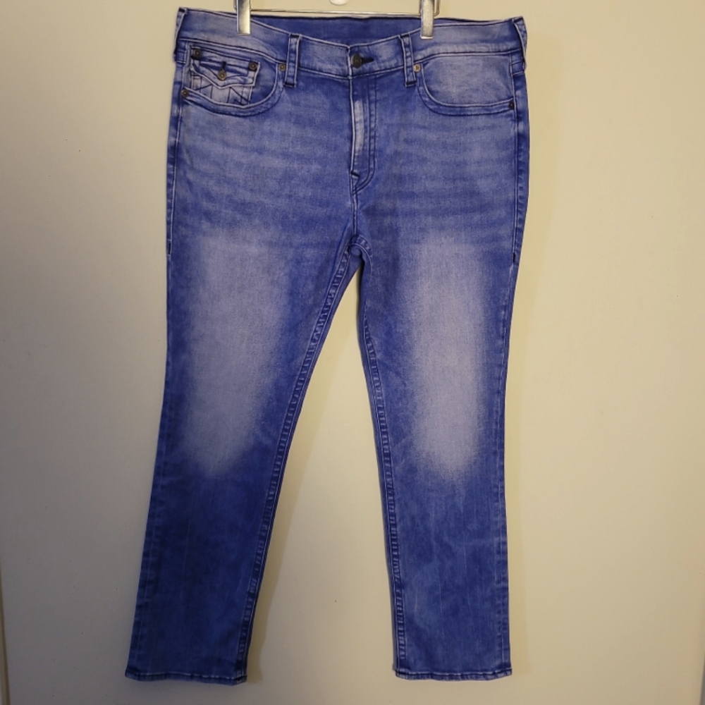 True Religion Ricky Relaxed Straight Jean Sz 42 Soft Stretchy